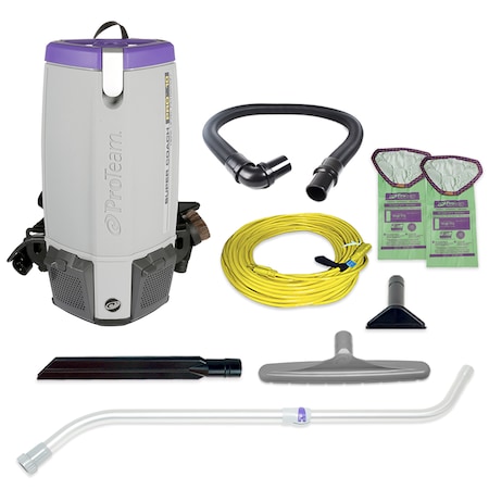Backpack Vacuum, 10 qt., Xover Performance Telescoping Wand Tool Kit MPN:107305