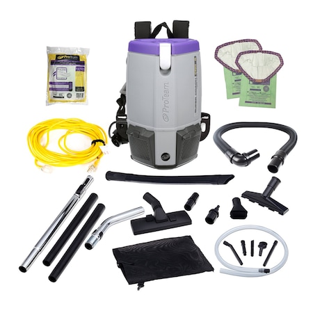 Super Coach Pro 6, 6 qt. Backpack Vacuum w/ Pest Management Tool Kit MPN:107371