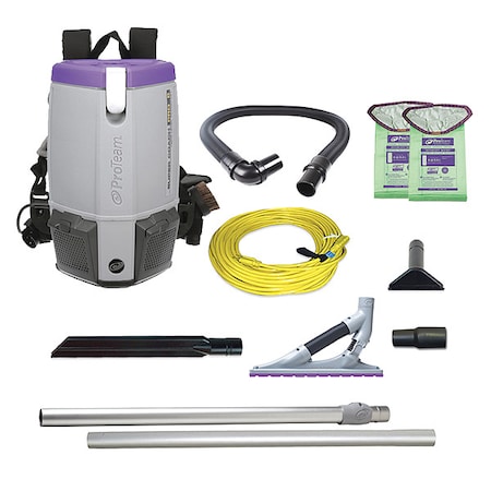Super Coach Pro 6, 6 qt. Backpack Vacuum w/ ProBlade Carpet Tool Kit MPN:107533