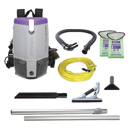 Super Coach Pro 6, 6 qt. Backpack Vacuum w/ ProBlade Hard Surface Tool Kit MPN:107534