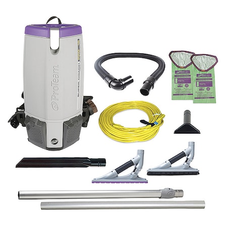 Super Coach Pro 10, 10 qt. Backpack Vacuum w/ ProBlade Hard Surface & Carpet Tool Kit MPN:107538