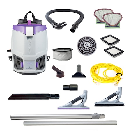 GoFit 3, 3 qt. Backpack Vacuum w/ ProBlade Hard Surface & Carpet Tool Kit MPN:107716