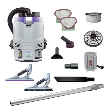 GoFit 3 Cordless 4Ah, 3 qt. Backpack Vacuum w/ ProBlade Hard Surface & Carpet Floor Tool Kit MPN:107776