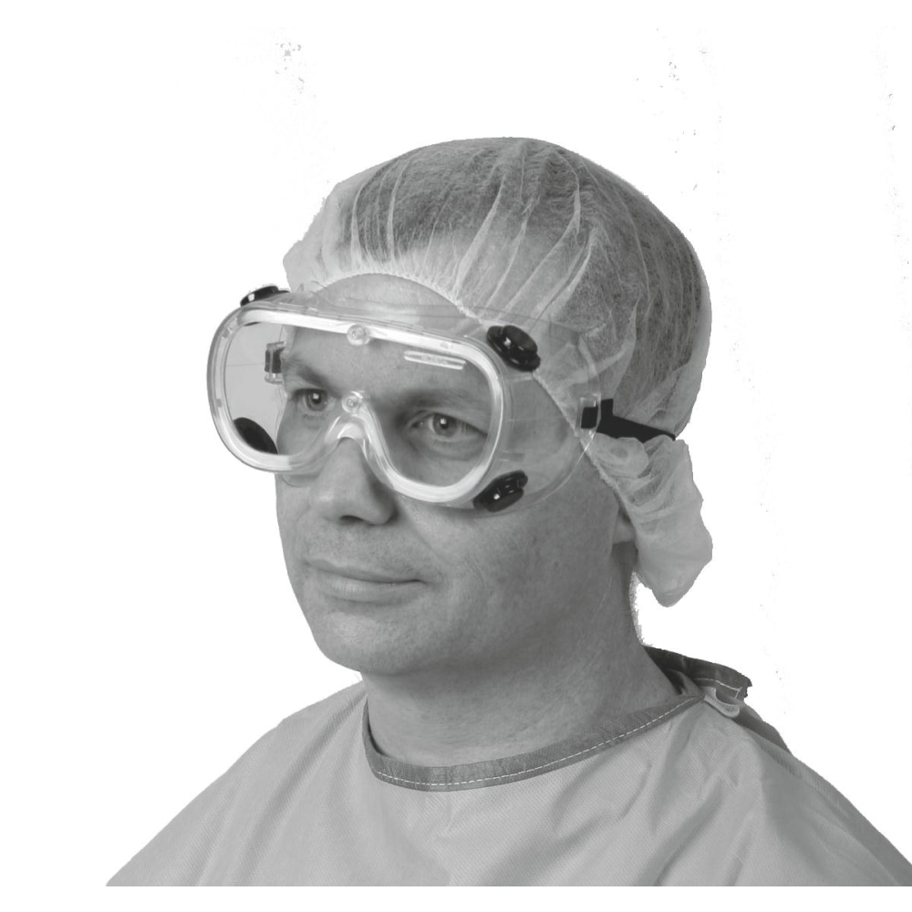 Medline Fluid Protective Goggles Clear Lenses, Standard, Large, Pack Of 36 MPN:NON24776