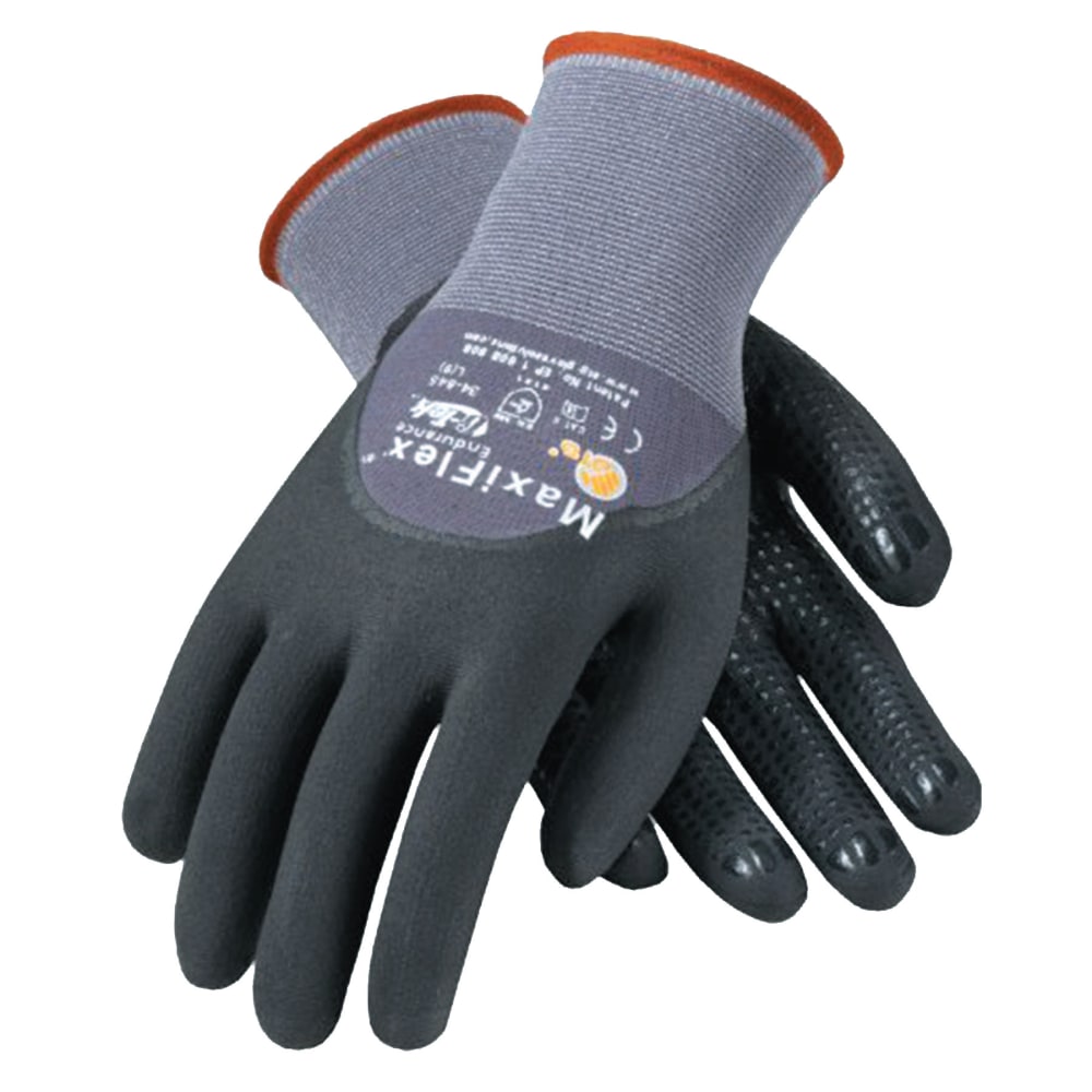Bouton MaxiFlex Endurance Nitrile Gloves, Medium, Black/Gray, Pack Of 12 Pairs MPN:34-845/M