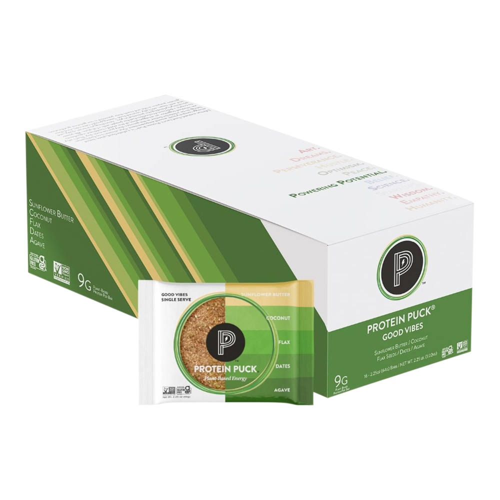 Protein Puck, Good Vibes - 16-2.25 oz. Pucks MPN:PP-125-IN