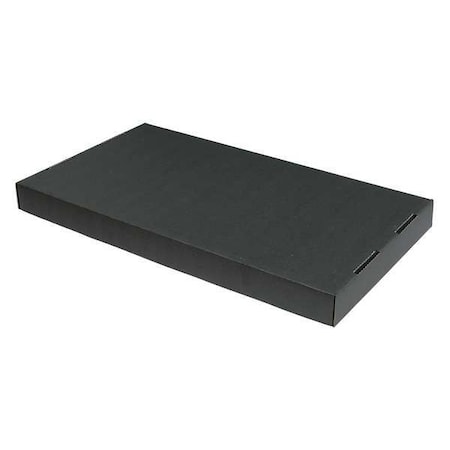 Cardboard ESD Conductive Lid, Black, 18 1/2 in L, 2 1/4 in H MPN:37550