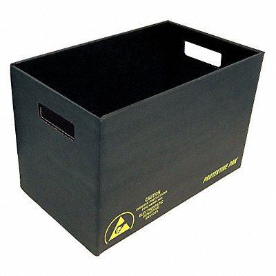 ESD Conductive Bin Black Solid Cardboard MPN:37501