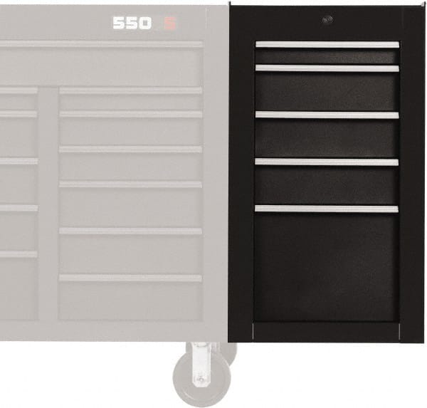 Side Cabinet: 5 Drawer, Black, Steel MPN:J551934-5DB-SC