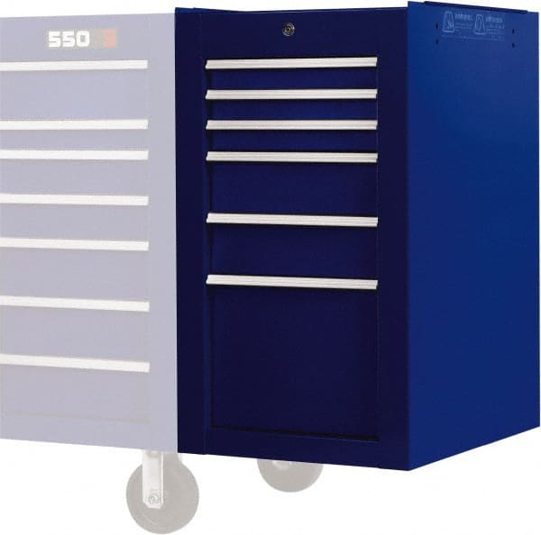 Side Cabinet: 6 Drawer, Blue, Steel MPN:J551934-6BL-SC