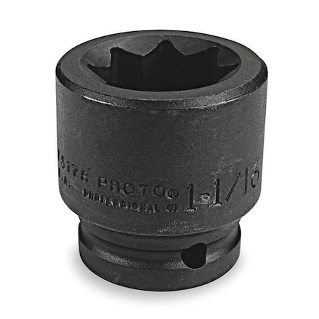 3/4 in Drive Impact Socket Standard Socket, black oxide, 1 in MPN:J07516S