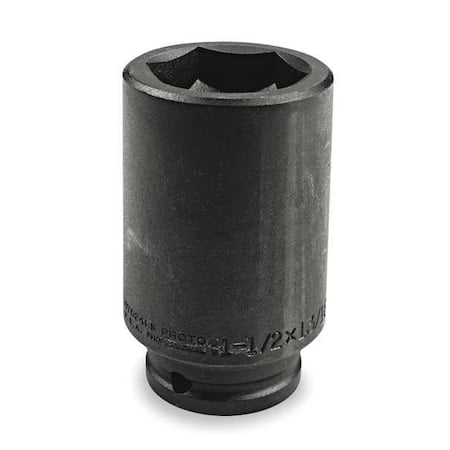 3/4 in Drive, 1-1/2 in SAE, Socket, 6 Points, Steel, Blk Oxd, 1 1/2 in MPN:J07524-LS