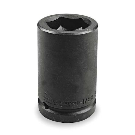 Deep Impact Socket, 1 In Drive, 1-1/2 In, 6 pt, Black Oxide MPN:J10024LS