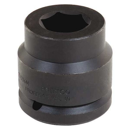 1 1/2 in Drive Impact Socket 80 mm Size 6 pt Standard Depth, Black Oxide MPN:J15080M