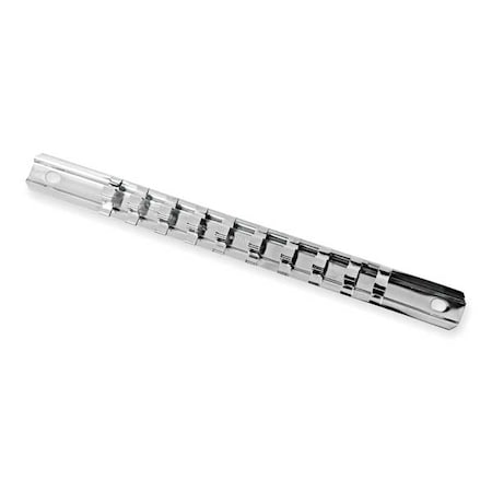 Socket Rail, Silver, Steel, 9 in, 1PK MPN:J2570