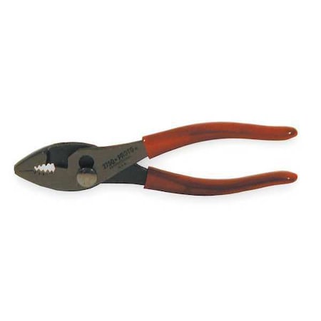8-1/16 in Combination Slip-Joint Pliers w/Grip, 1 13/64in Jaw, Tether Capable, Dipped MPN:J278G