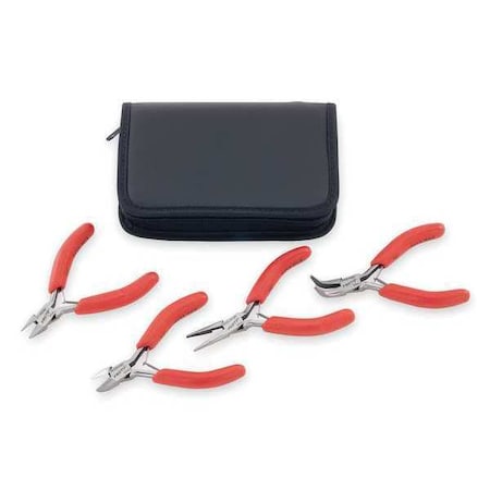 4 Piece Precision Plier Set Cushion Grip Handle MPN:J2804SMP