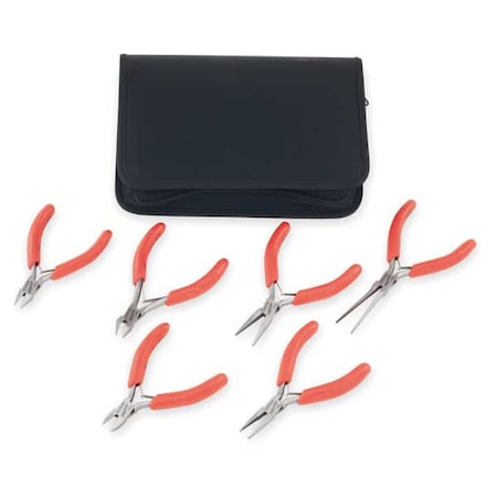 6 Piece Precision Plier Set Slip-Resistant Electro-Static Discharge (ESD) Cushioned Grips Handle MPN:J2806SMP