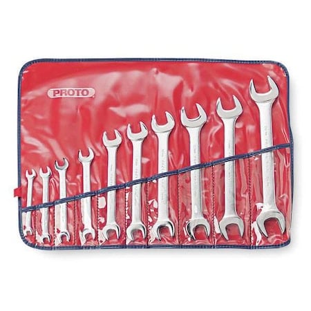 Open End Wrench Set, 15 Deg, 6-26mm, 10 Pc MPN:J30000A