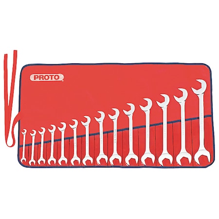 Angle Open End Wrench Set, 14 Pc, SAE MPN:J3100B