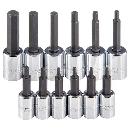 1/4 in, 3/8 in Drive Socket Bit Set, SAE, 12 pcs MPN:J4770-12