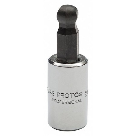 1/4 in Drive Ball Hex Socket Bit SAE 1/8 in Tip, 1 1/2 in L MPN:J47701/8B