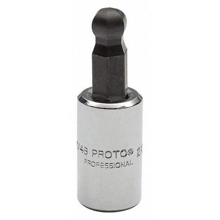 1/4 in Drive Ball Hex Socket Bit SAE 3/16 in Tip, 1 1/2 in L MPN:J47703/16B