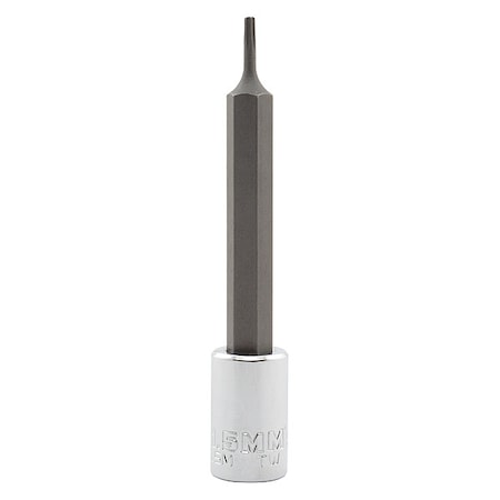 1/4 in Drive, Metric Socket, 6 Points, Socket Bit, Steel, 1/4 in, TpSz 1.5 mm MPN:J4770R-1.5M