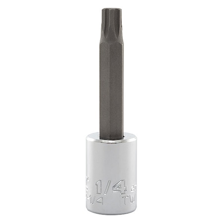 3/8 in Drive Hex Socket Bit SAE 1/4 in Tip, 2 3/4 in L MPN:J4990R-1/4