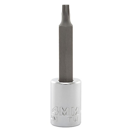 3/8 in Drive Hex Socket Bit Metric 4 mm Tip, 2 3/4 in L MPN:J4990R-4M