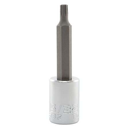 3/8 in Drive Hex Socket Bit SAE 5/32 in Tip, 2 3/4 in L MPN:J4990R-5/32