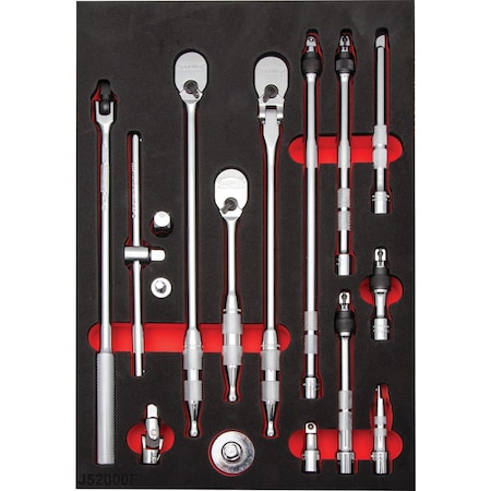 Hand Ratchet, Head Flexible, Chrome, 13