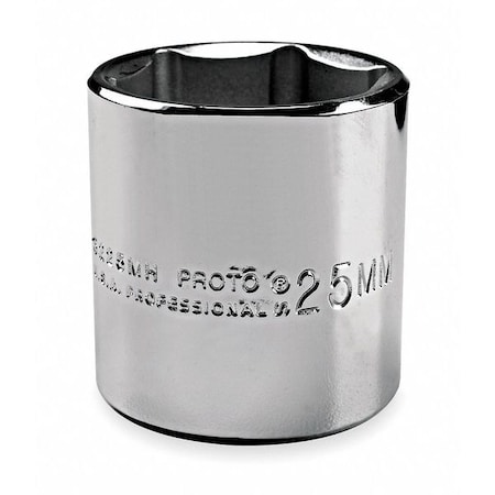 3/8 in Drive, 7mm Hex Metric Socket, 6 Points, Steel, Chrome, 7 mm MPN:J5207MH