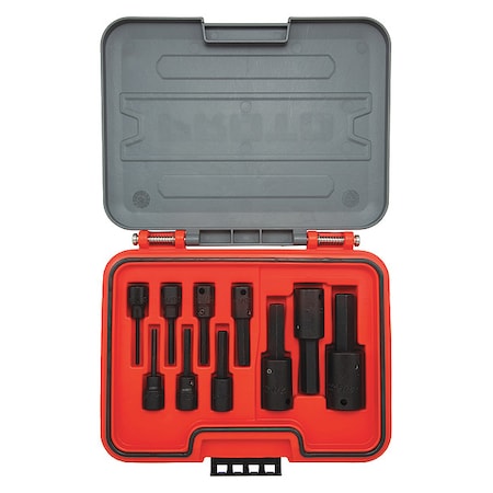 Hex Bit Set, 3/8 in, 1/2 in, Black Oxide, SAE MPN:J52110HIM
