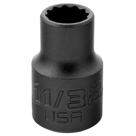 3/8 in Drive, Triple Square SAE Socket, 12 Points, Steel, Blk Oxd, 11/32 in MPN:J5211B
