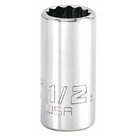 3/8 in Drive, Triple Square SAE Socket, 12 Points, Steel, Chrome, 1/2 in MPN:J5216N