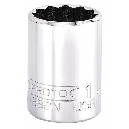 3/8 in Drive, Torx® SAE Socket, 12 Points, Steel, Chrome, 1 in MPN:J5232N