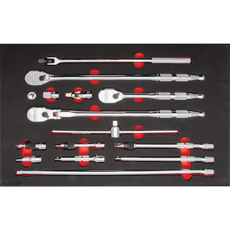 Hand Ratchet, Head Flexible, Chrome, 18