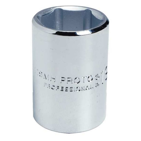 1/2 in Drive, 12mm Metric Socket, 6 Points, Steel, Chrome, 8 mm MPN:J5408MH