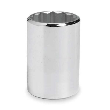 1/2 in Drive, 9mm Metric Socket, 12 Points, Steel, Chrome, 9 mm MPN:J5409M