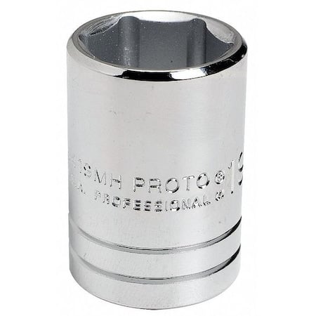 1/2 in Drive, 11mm Hex Metric Socket, 6 Points, Steel, Chrome, 11 mm MPN:J5411MH