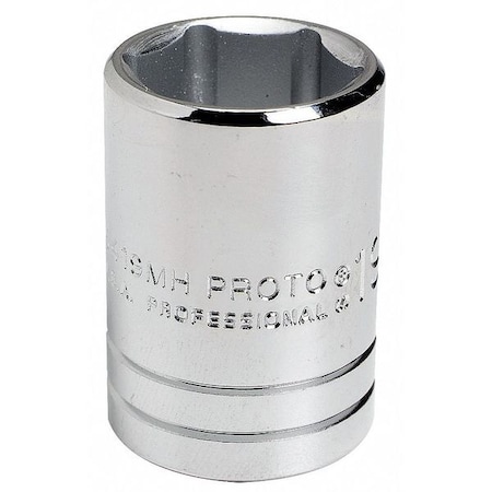 1/2 in Drive, 17mm Hex Metric, Socket, 6 Points, Steel, Chrome, 17 mm MPN:J5417MH