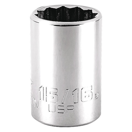 1/2 in Drive, 30mm Triple Square Metric Socket, 12 Points, Steel, Chrome, 30 mm MPN:J5430MN