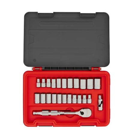 1/2 in Drive Socket Set Metric, SAE 25 Pieces 9 mm to 23 mm, Chrome MPN:J54325AS