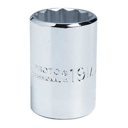 1/2 in Drive, 38mm 12 pt Metric Socket, 12 Points MPN:J5438M