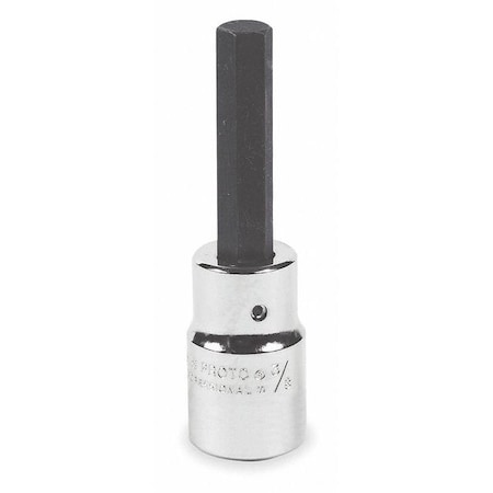 1/2 in Drive Hex Socket Bit SAE 5/8 in Tip, 4 in L, 3/8