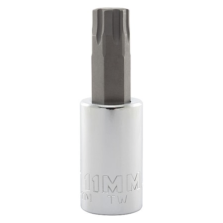 1/2 in Drive Hex Socket Bit SAE 11 mm Tip, 2 3/4 in L MPN:J5441R-11M