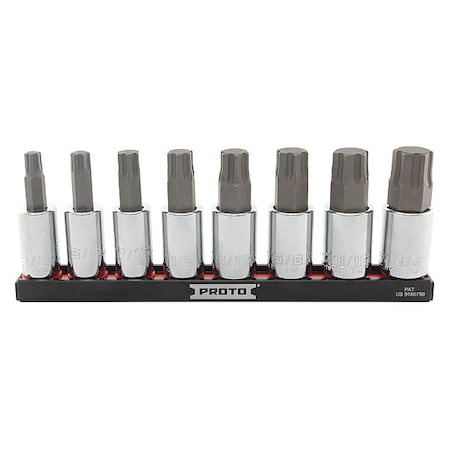 1/2 in Drive Socket Bit Set, SAE, 8 pcs MPN:J5441R8SAE