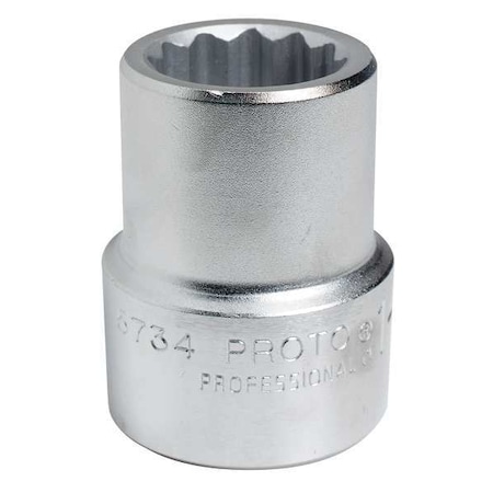 1 in Drive, 46mm Metric Socket, 12 Points, Steel, Satin, 46 mm MPN:J5746MT