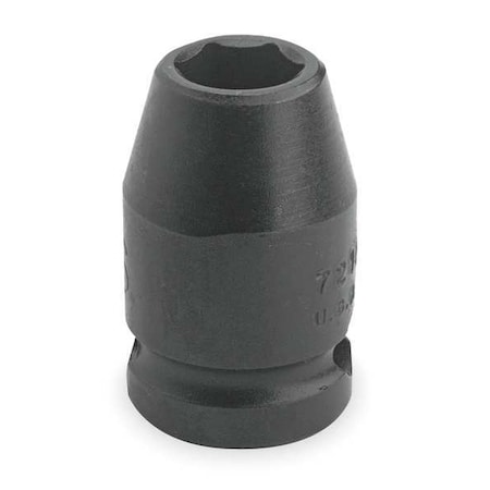 3/8 in Drive Impact Socket Standard Socket, black oxide, Steel, 1/4 in MPN:J7208H